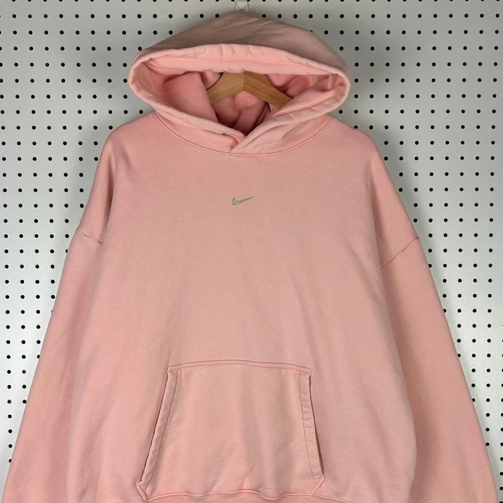 Nike Nikelab Hoodie X Olivia Kim XL CT2021-697 Bleached Coral Center Swoosh Pink